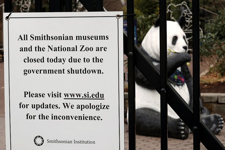 Национальный зоопарк в Вашингтоне также закрыт