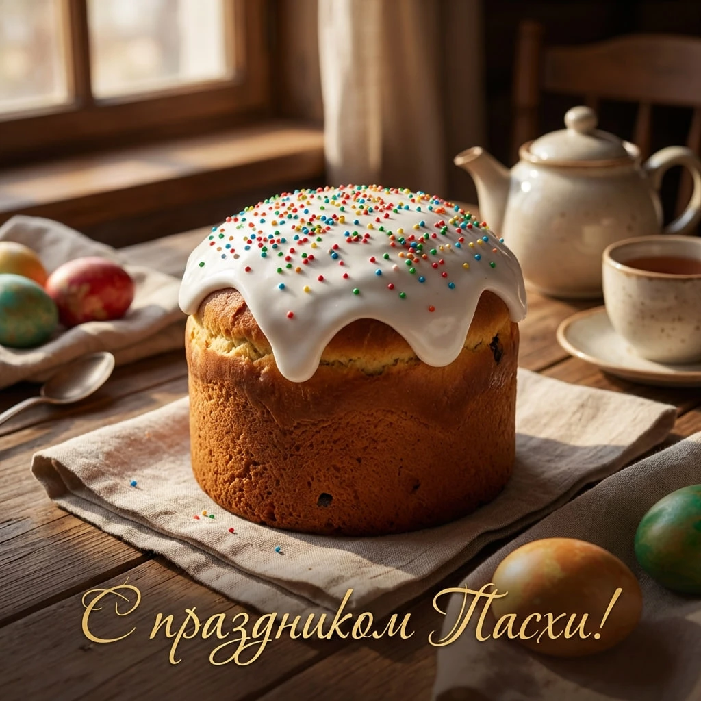 Открытки с Пасхой-2026 для родных и близких