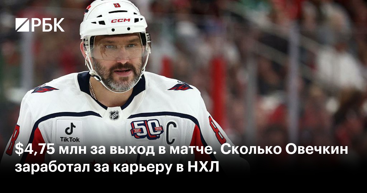 $4,75 млн за выход в матче. Сколько Овечкин заработал за карьеру в НХЛ