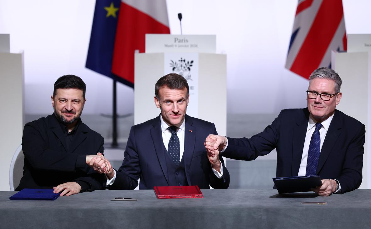 Владимир Зеленский, Эмманюэль Макрон, Кир Стармер