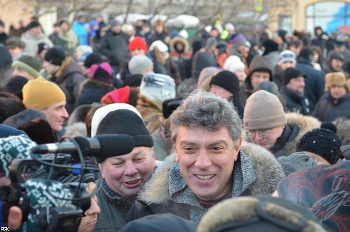 Несанкционированная акция оппозиции на Лубянской площади в Москве