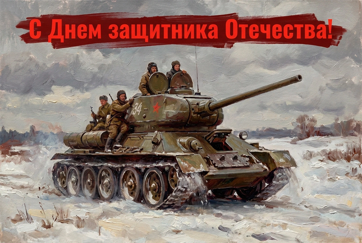 15 вариантов открыток с Днем защитника Отечества в 2026 году