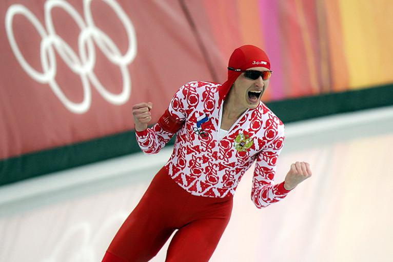 Конькобежец Иван Скобрев