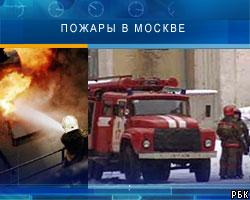 Сильный пожар на северо-востоке Москвы