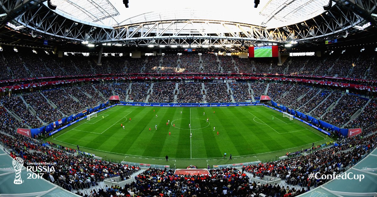 Матч:  Чили &mdash; Германия

Стадион:  &laquo;Санкт-Петербург Арена&raquo;

Посещаемость: 57&nbsp;268

Вместимость:  57&nbsp;268

Финальный матч стал самым посещаемым на турнире &mdash; на эту игру были проданы абсолютно все билеты
