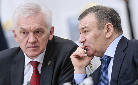 Бизнесмены Геннадий Тимченко и Аркадий Ротенберг (слева направо)


