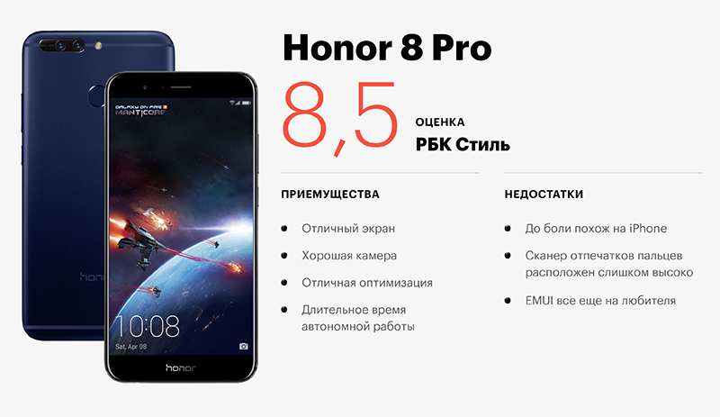 В высшую лигу: обзор смартфона Honor 8 Pro