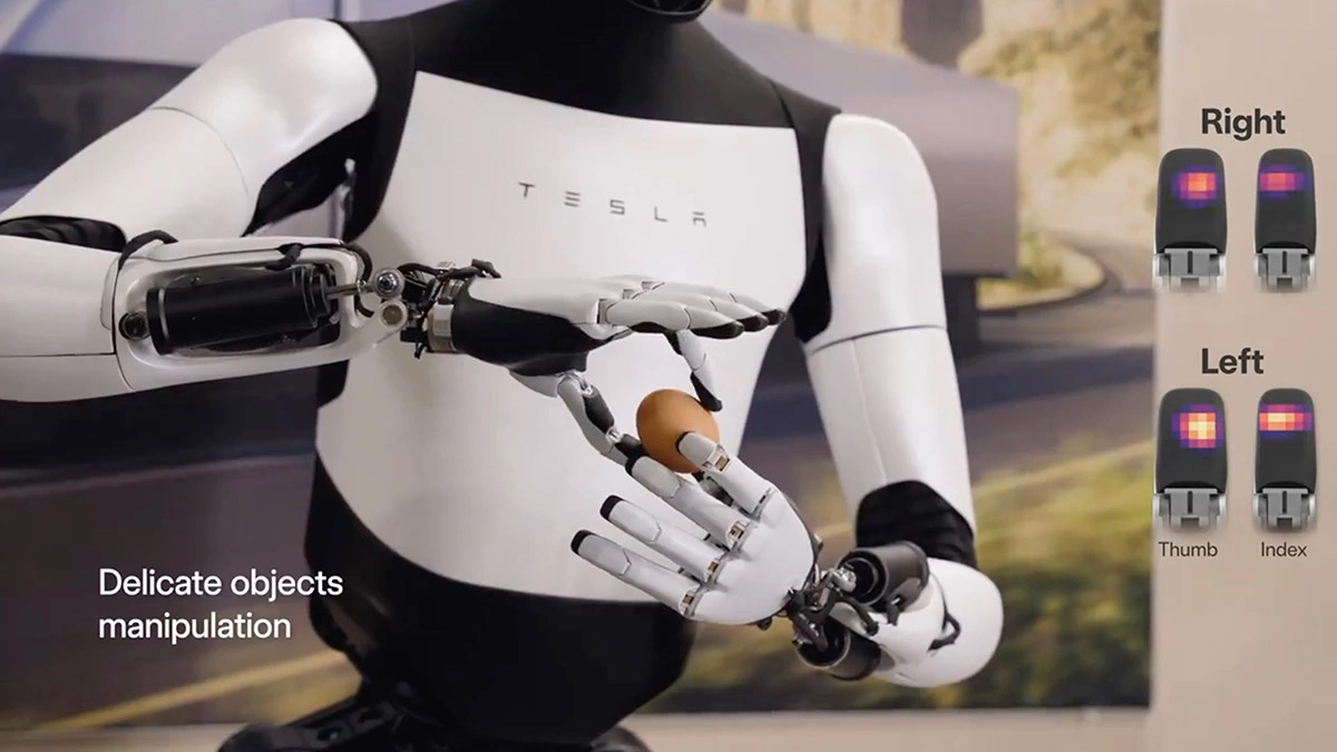 <p>Робот Tesla Optimus может безопасно манипулировать даже хрупкими предметами</p>