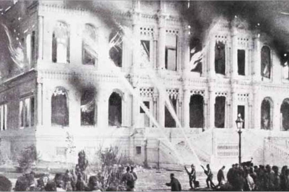Пожар во дворце Чираган. 1909 год