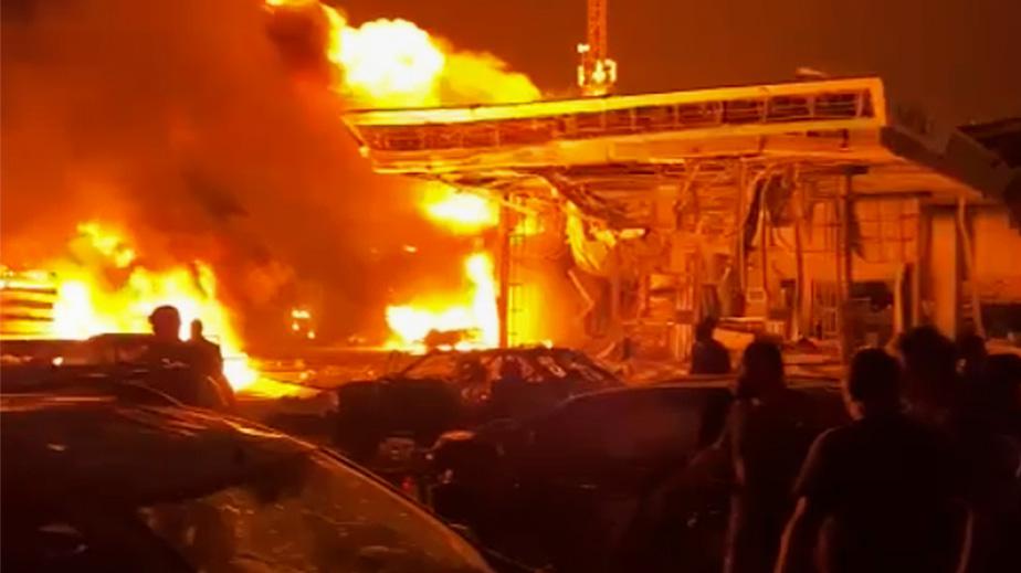 Взрыв на заправке в Дагестане. Видео