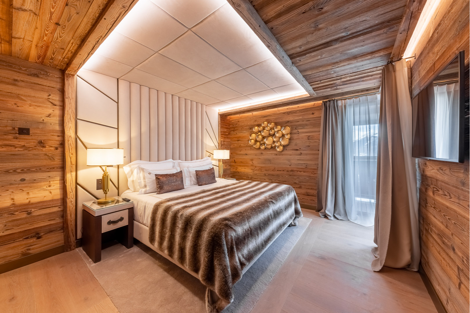Спальня в Grand Residence, Nord Resort на курорте Ultima Courchevel Belv&eacute;d&egrave;re