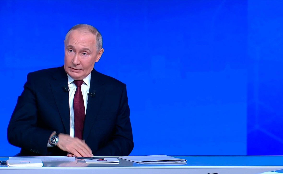 Трансляция прямой линии президента России Владимира Путина