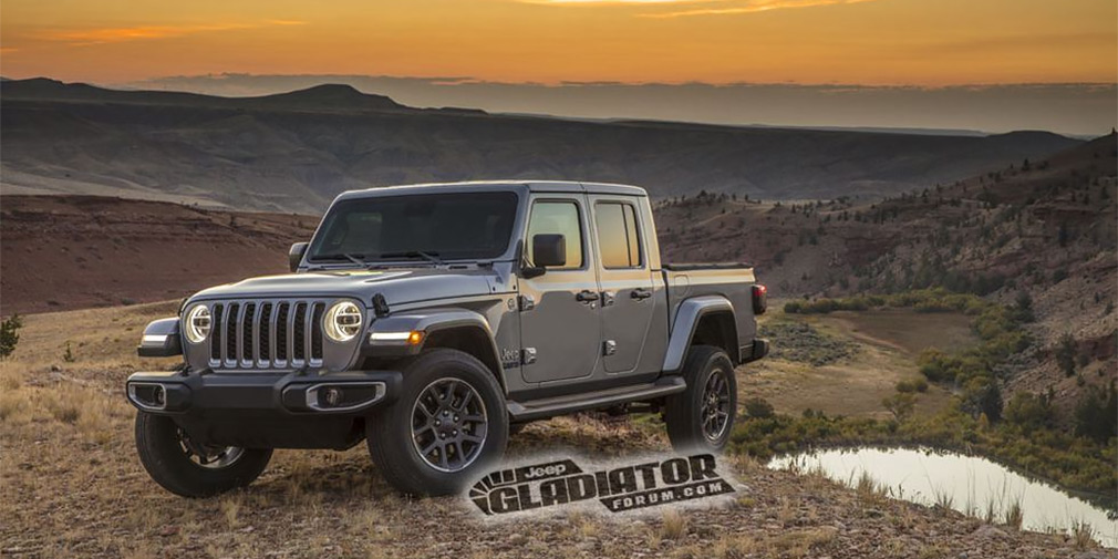 В сети рассекретили дизайн пикапа Jeep Gladiator