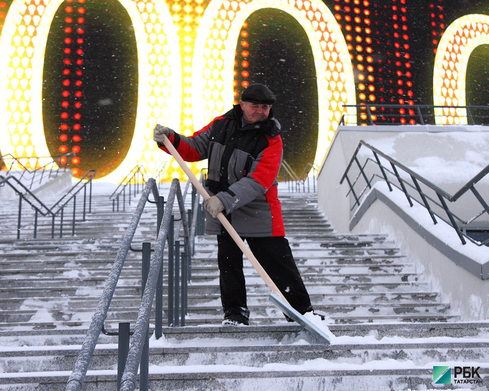 Казань-Арена : подготовка к зиме