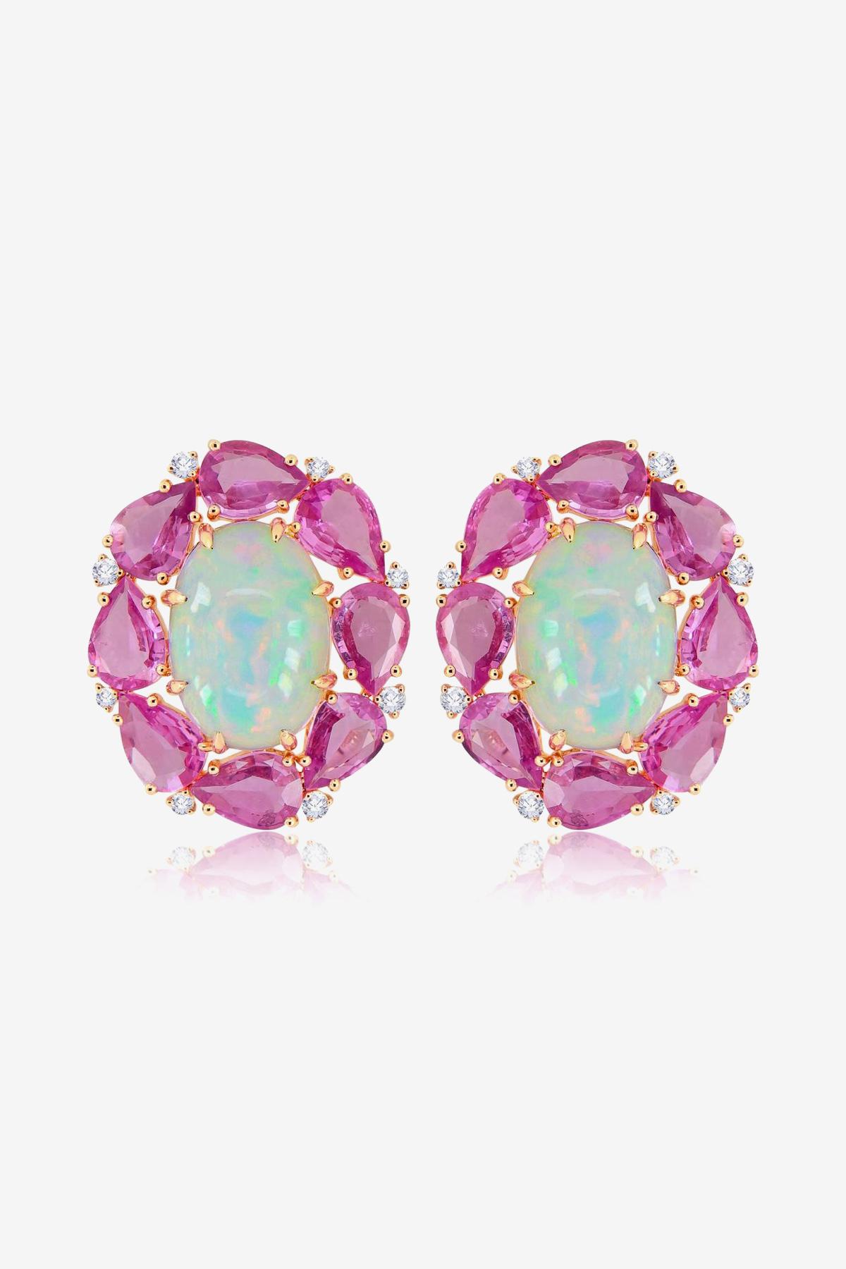 Серьги Classic с розовыми сапфирами, Sutra Jewels (ЦУМ)