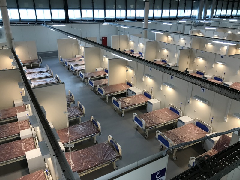 Временный госпиталь в Ленэкспо&nbsp;в случае необходимости готов принять до 2500 пациентов с коронавирусной инфекцией