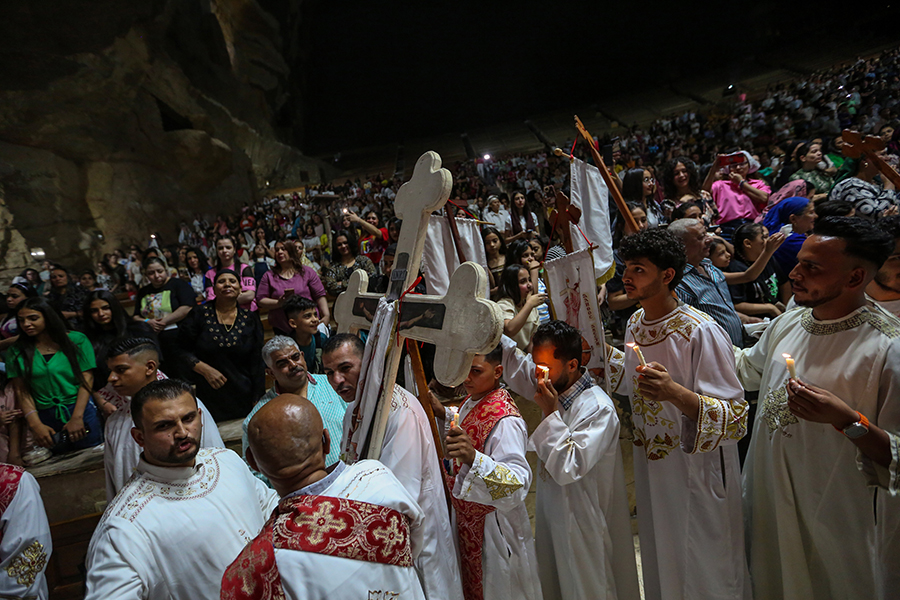 Христиане-копты в Египте придерживаются&nbsp;того же литургического календаря, что и РПЦ. Богослужение прошло&nbsp;в монастыре Святого Симона Аль-Хараз.