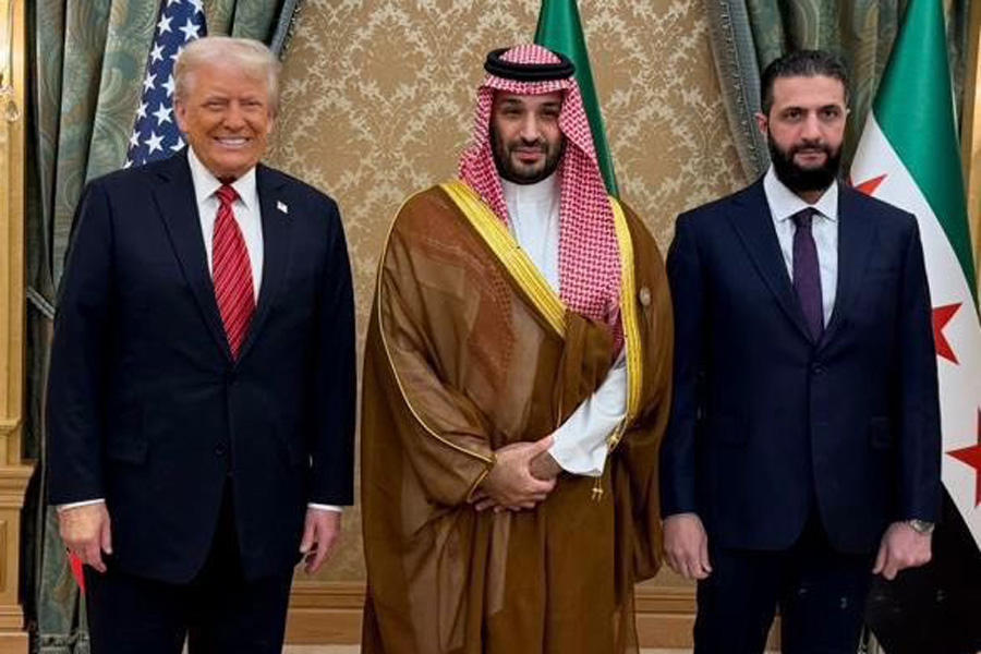 Дональд Трамп, Мухаммед бен Сальман Аль Сауд и&nbsp;Ахмед аш-Шараа