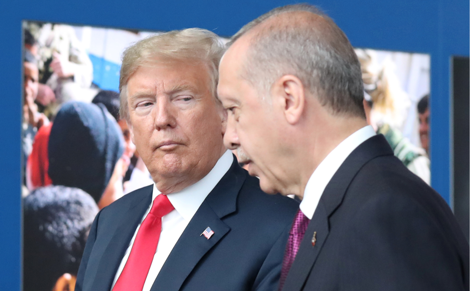 Дональд Трамп и Реджеп Тайип Эрдоган (слева направо)