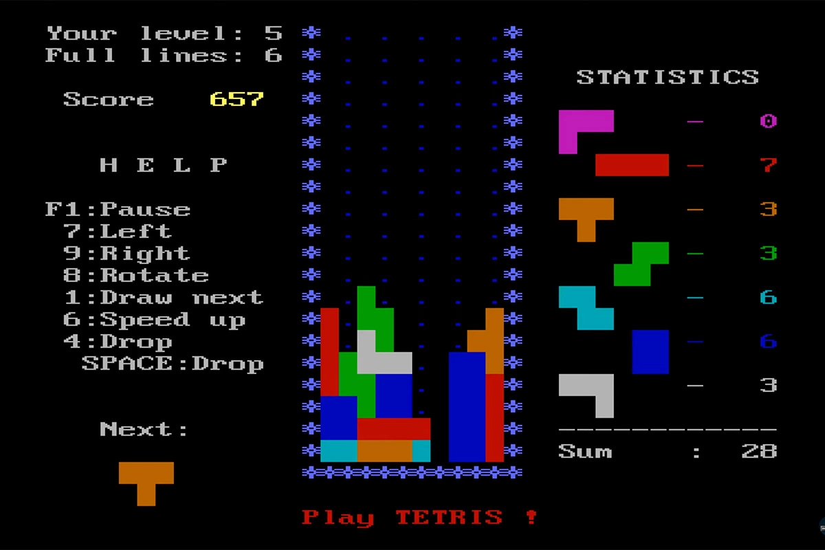Цветная версия игры для IBM PC,&nbsp;1985 год