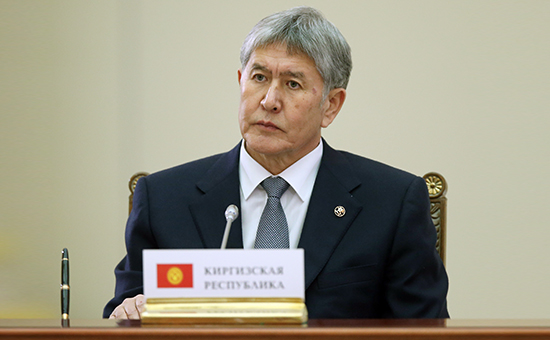 Президент Киргизии Алмазбек Атамбаев во&nbsp;время заседания Высшего Евразийского экономического совета&nbsp;


