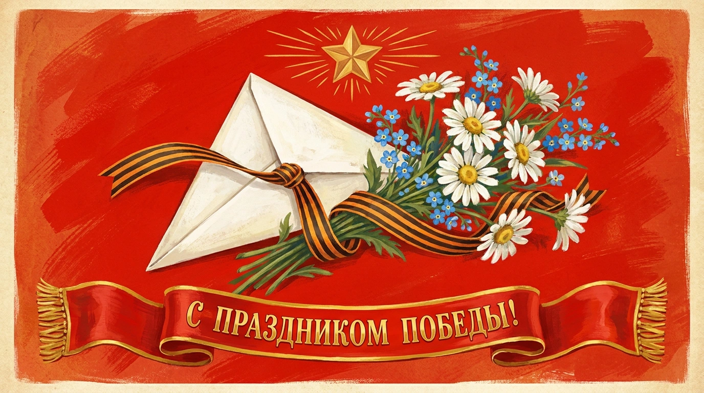 40 праздничных открыток к 9 Мая. Скачайте и отправьте