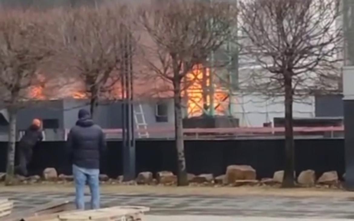 На стройплощадке возле «Москва-Сити» произошел пожар