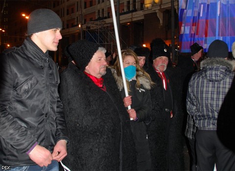 На Манежной площади собрались 110 тыс. сторонников В.Путина