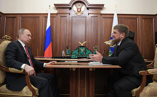 Рамзан Кадыров и Владимир Путин



