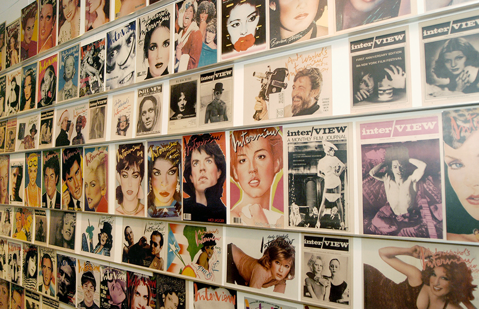 Cтена с обложками журнала в музее Энди Уорхола в Питсбурге