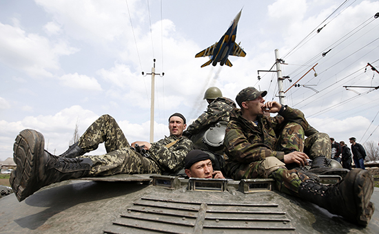 Украинские военные, апрель 2014 год