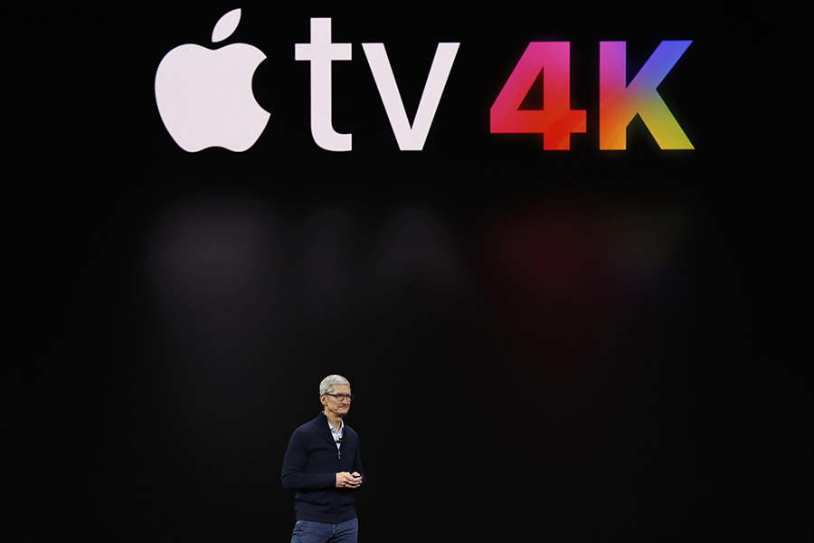 Также была представлена новая версия телеприставки ​&mdash; Apple TV 4K, которая теперь поддерживает HDR-формат совместно с 4K-разрешением, а также работает на процессоре A10X &mdash; том&nbsp;же самом, что стоит внутри последнего iPad.

4K-фильмы в iTunes будут стоить столько&nbsp;же, сколько их Full HD версии. А при покупке Apple TV 4K​&nbsp;Apple бесплатно обновит все купленные ранее картины до 4K-формата. ​В продажу Apple TV 4K поступит 22 сентября.
