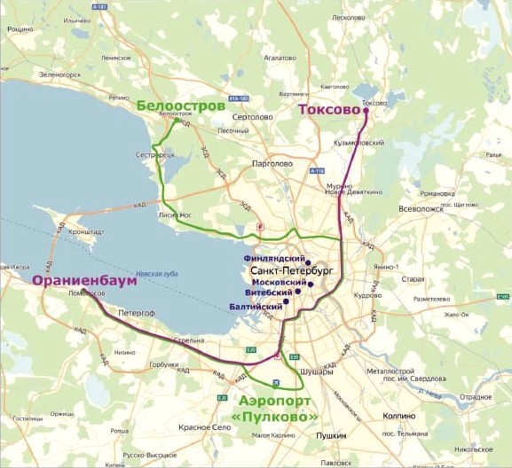 Предложенный РЖД проект организации городского железнодорожного пассажирского движения