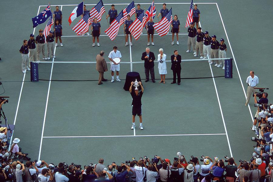 Марат Сафин после победы&nbsp;на Открытом чемпионате США, 2000 год