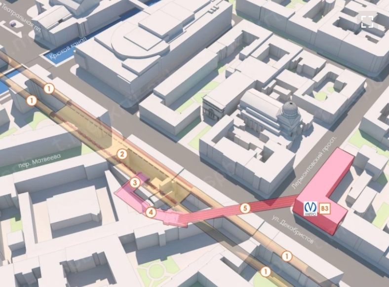 Проект основного выхода со станции метро &laquo;Театральная&raquo;