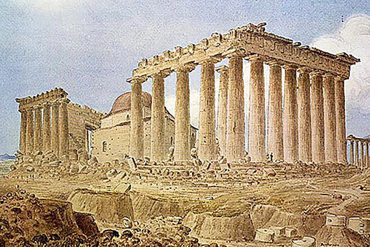 Афинский Парфенон. 1838 год