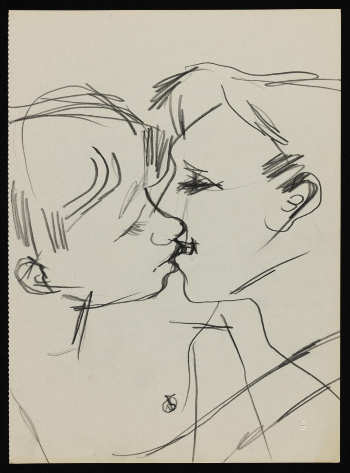 Keith Vaughan. &laquo;Drawing of Two Men Kissing&raquo;, 1958-73