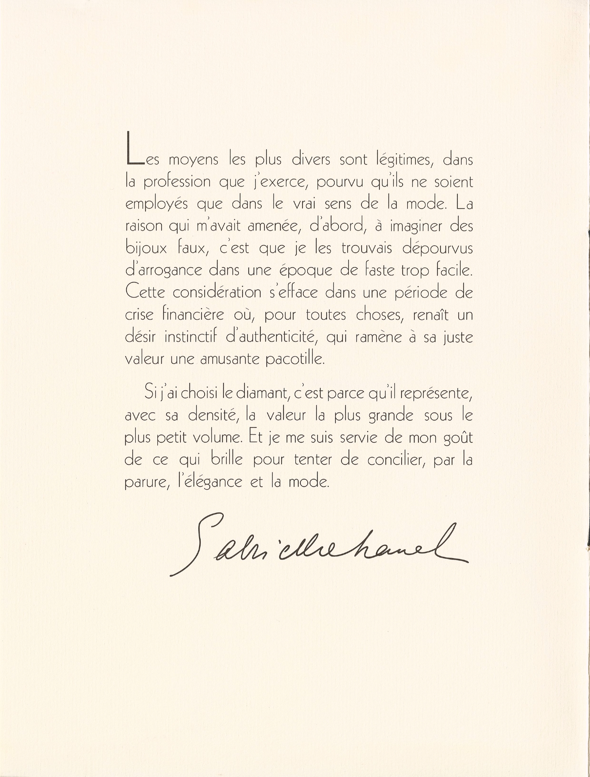 Релиз коллекции&nbsp;Bijoux de Diamants, подписанный Габриэль Шанель, 1932 год