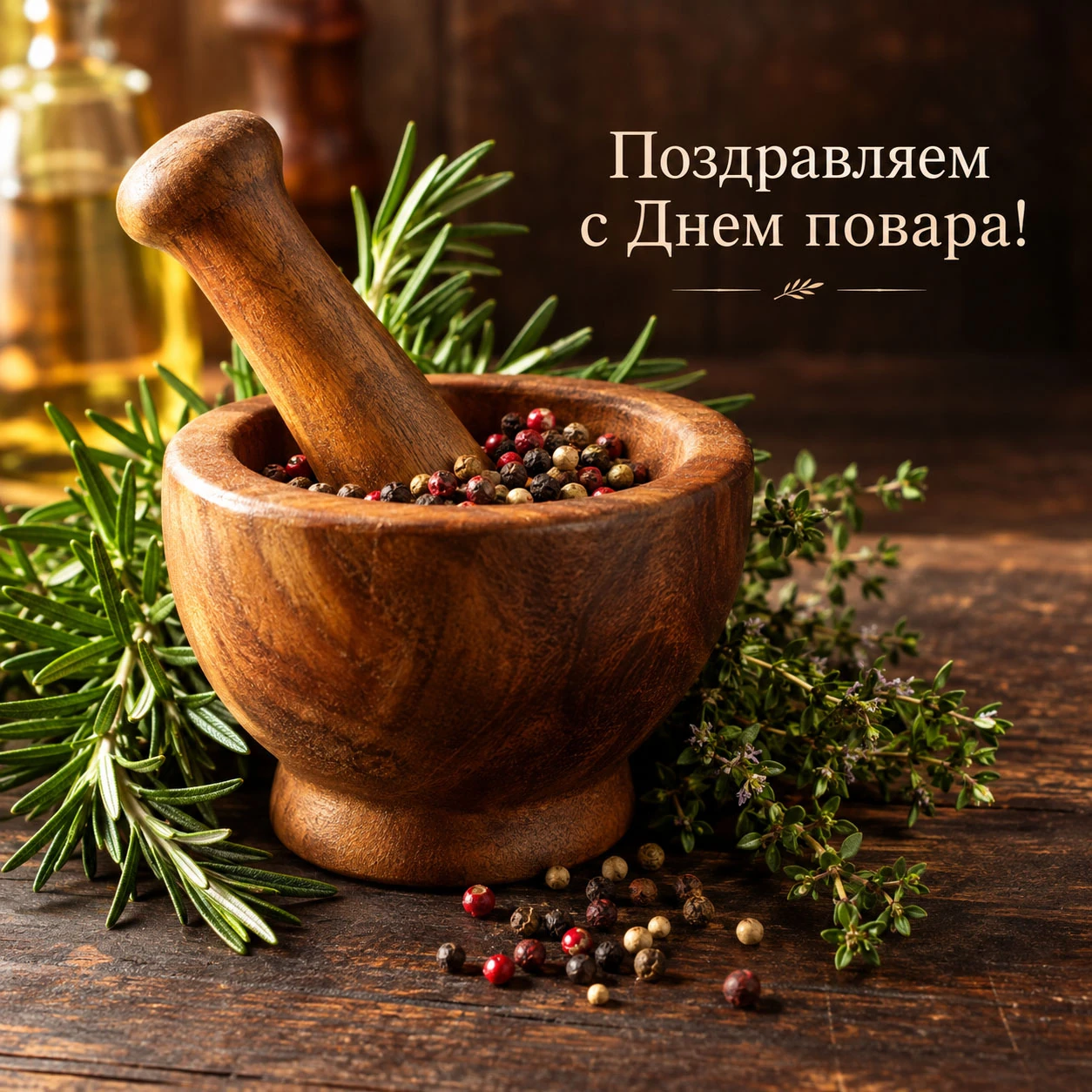 Красивая открытка ко Дню повара мужчине