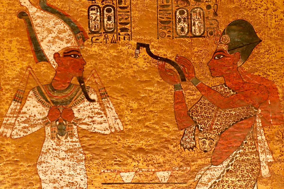 <p>Изображение в гробнице&nbsp;Тутанхамона</p>