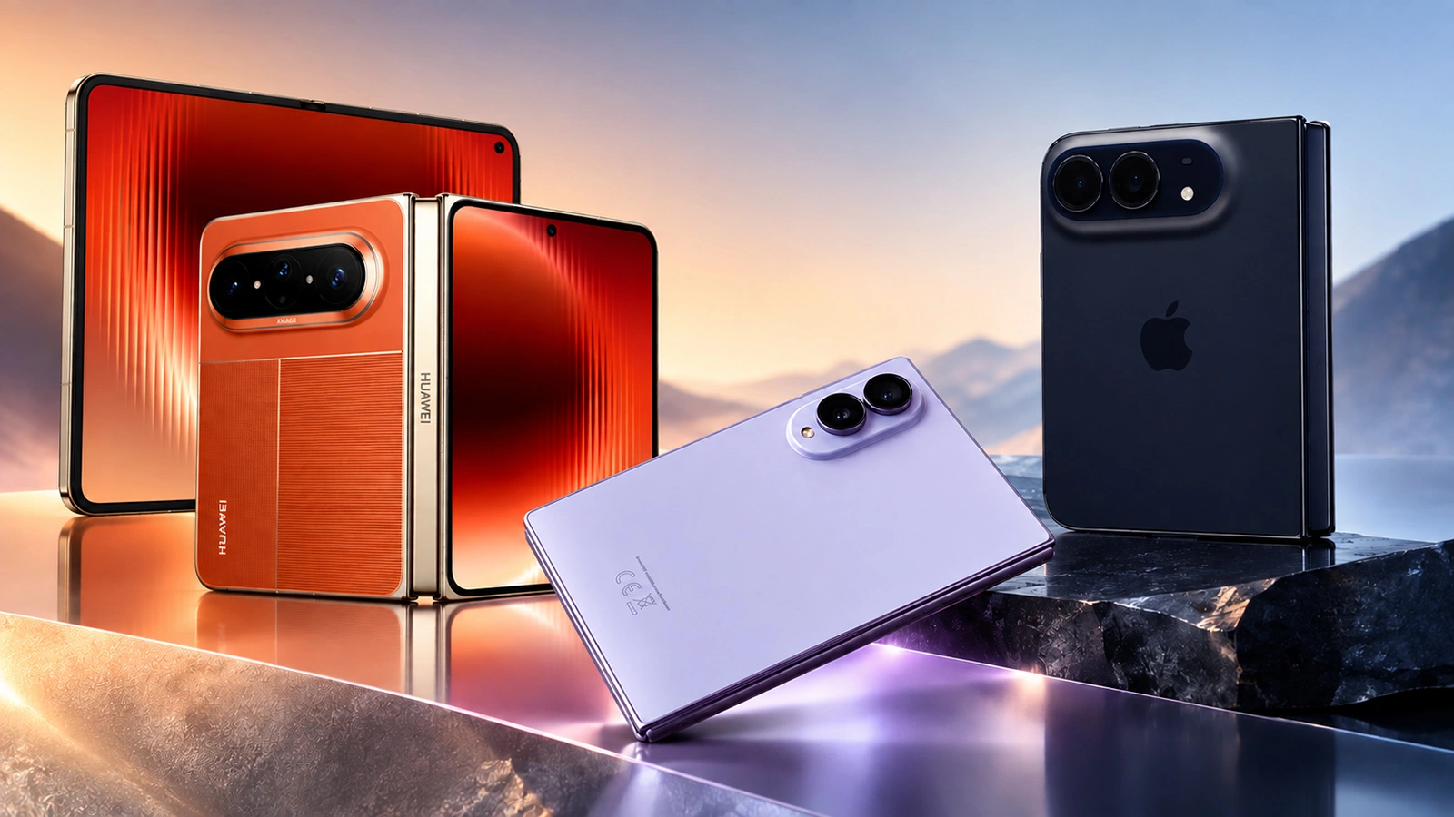 Huawei Pura X Max,Galaxy Z Fold8, iPhone Duo