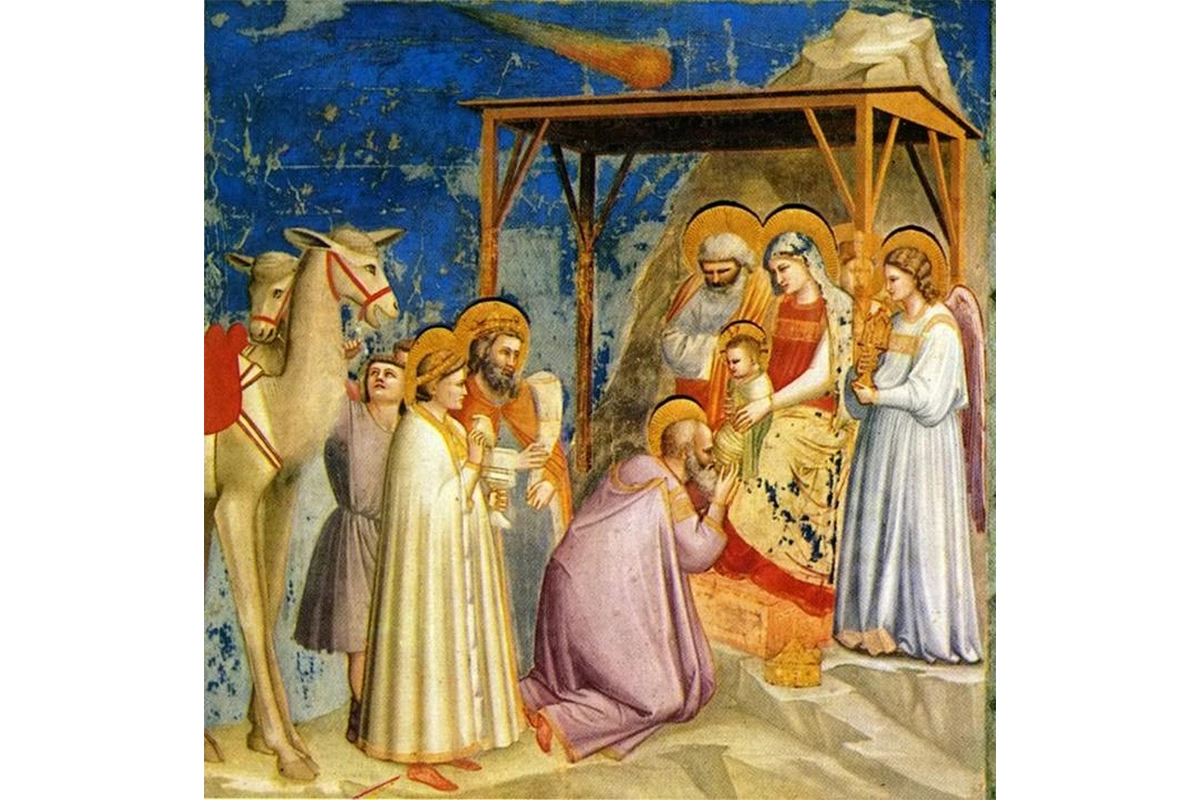 «Поклонение волхвов Иисусу на фоне кометы Галлея», Джотто