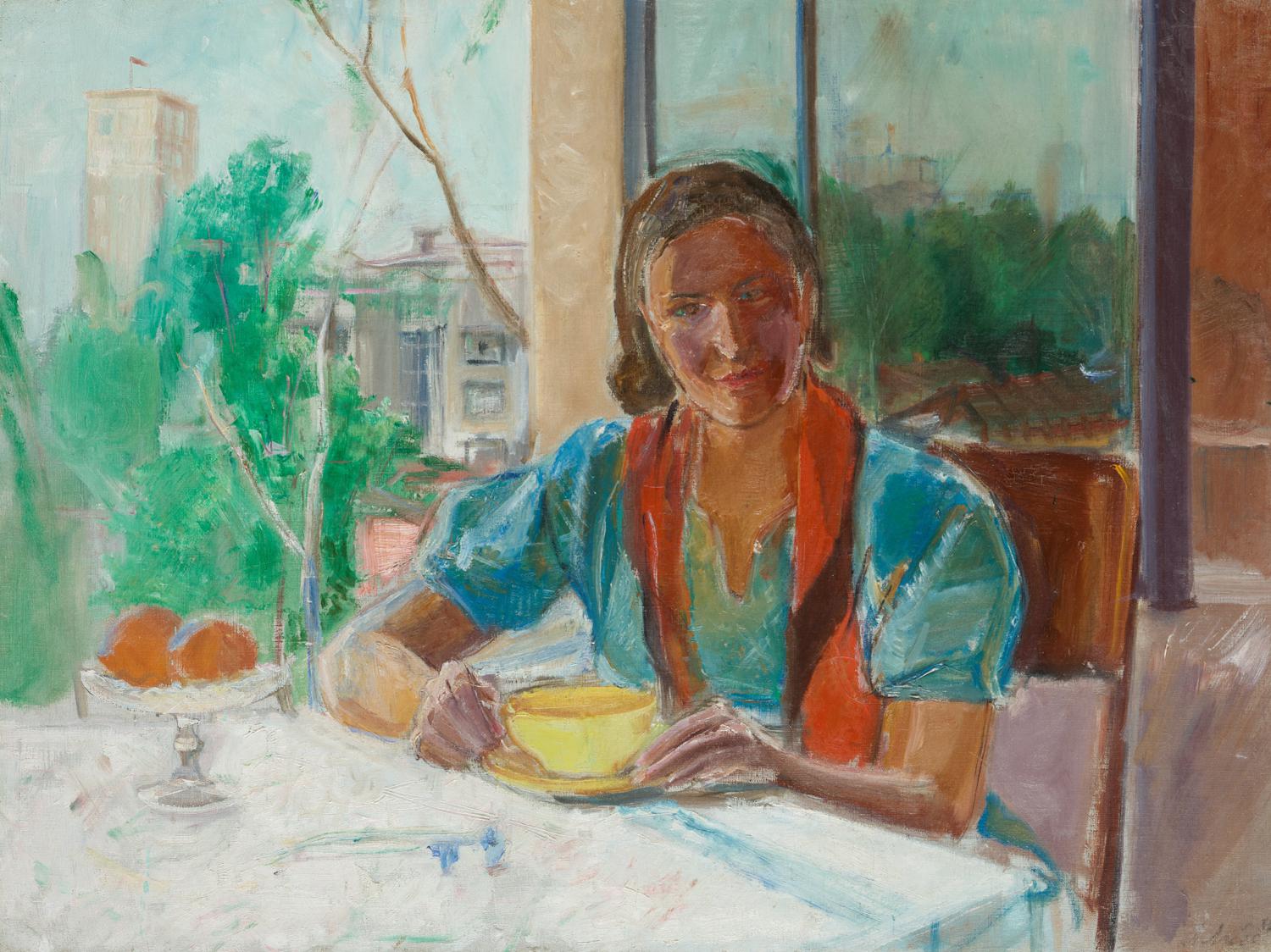 Александр Лабас. «Портрет жены (Портрет у окна)», 1937. Государственная Третьяковская галерея, Москва