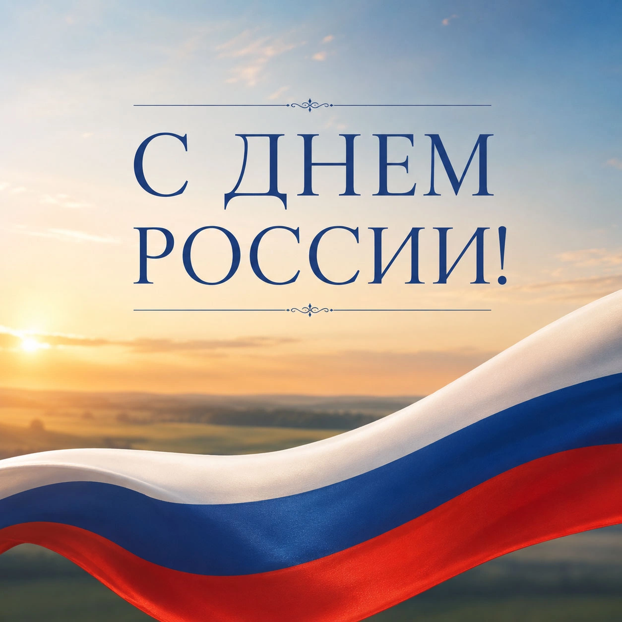 Красивая открытка с Днем России