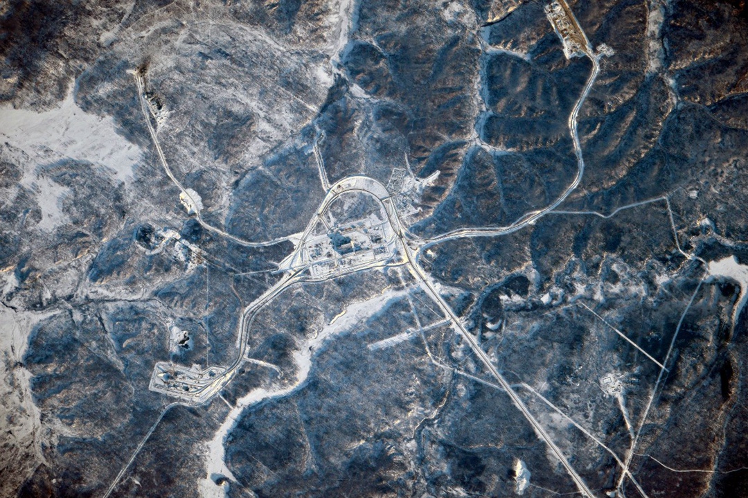 Космодром Восточный с борта МКС