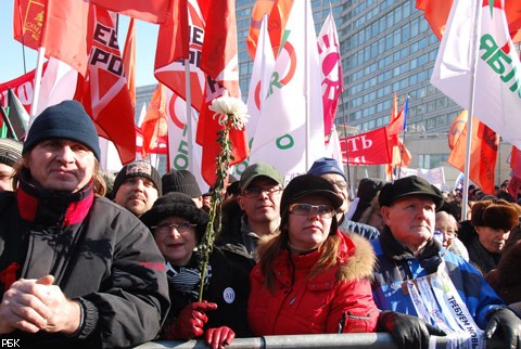 Митинг "За честные выборы" на Новом Арбате