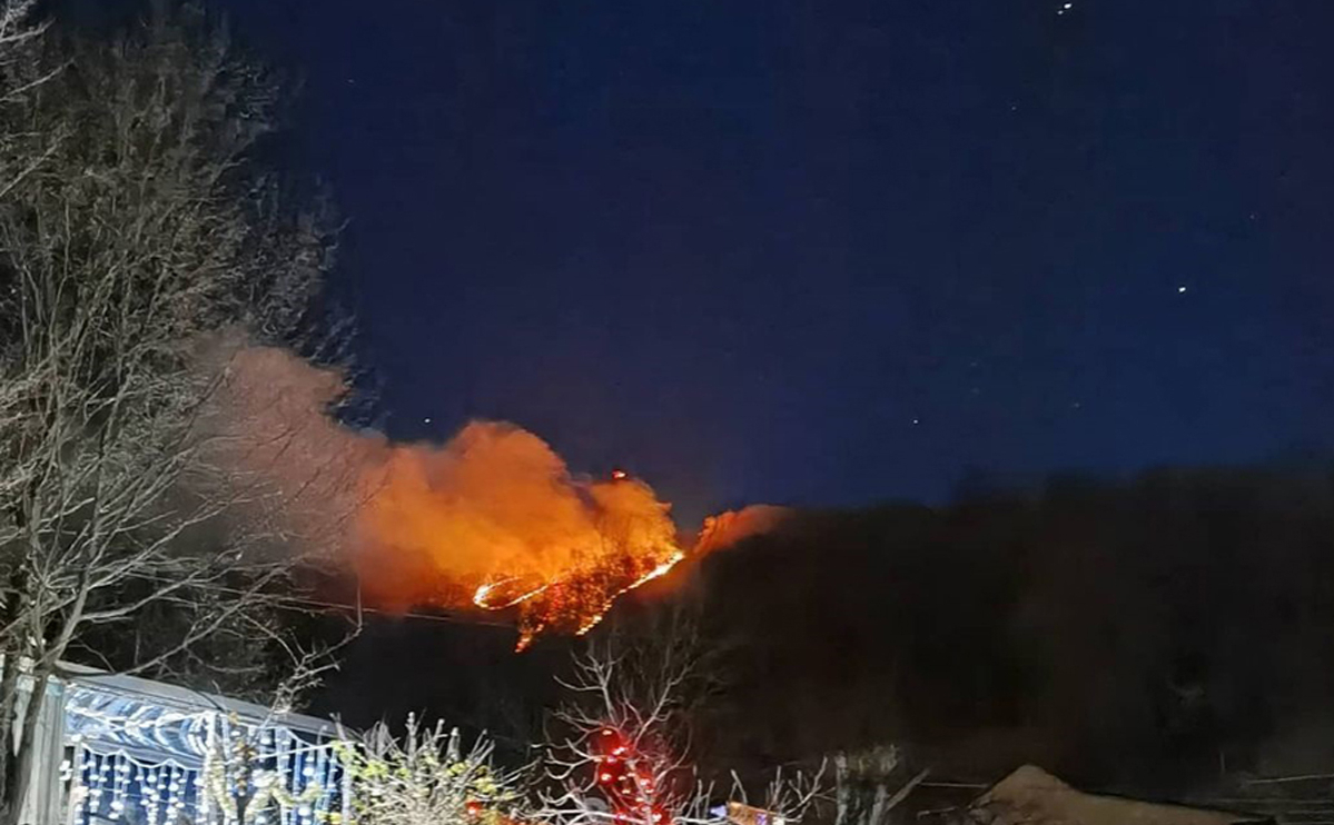 Спасатели потушили возникший из-за фейерверков лесной пожар в Сочи