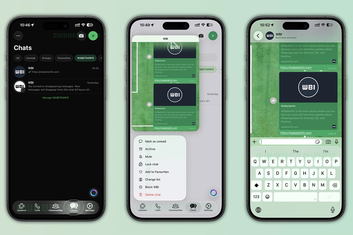 Новый дизайн WhatsApp (принадлежит компании Meta, которая признана в России экстремистской и запрещена)
