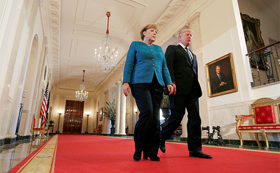 Ангела Меркель и Дональд Трамп


