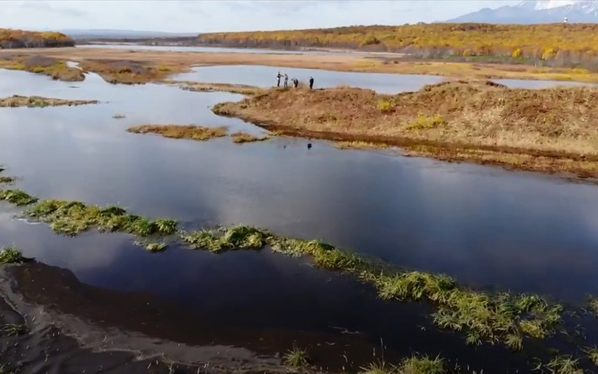 На Камчатке ученые выявили необычные изменения цвета и отложения в реке